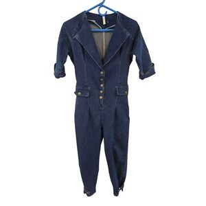 Fashionomics Size S Blue Denim Jumpsuit